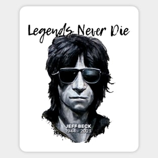 Jeff Beck No. 10: Legends Never Die, Rest In Peace 1944 - 2023 (RIP) Sticker